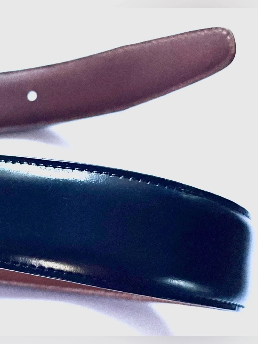 Coach Men's Black Leather Handcrafted Belt